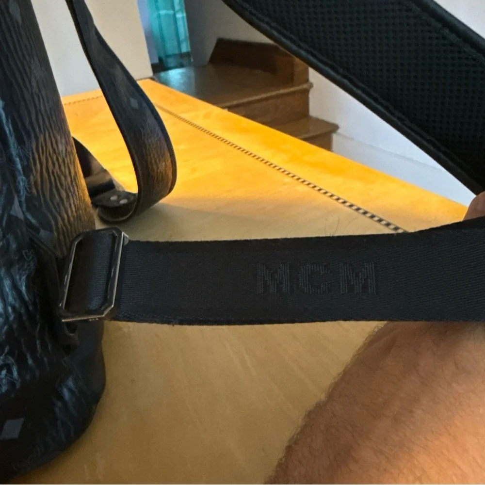 MCM Monogramed Metallic Visetos Side Studs Backpack - Picture 10 of 16